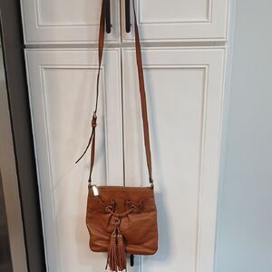Michael Kors Camden Brown Leather Crossbody